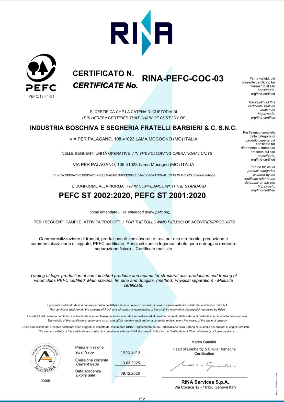 PEFC Pagina 1